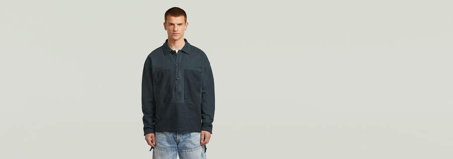 pull ample en mélange de tissus lavés