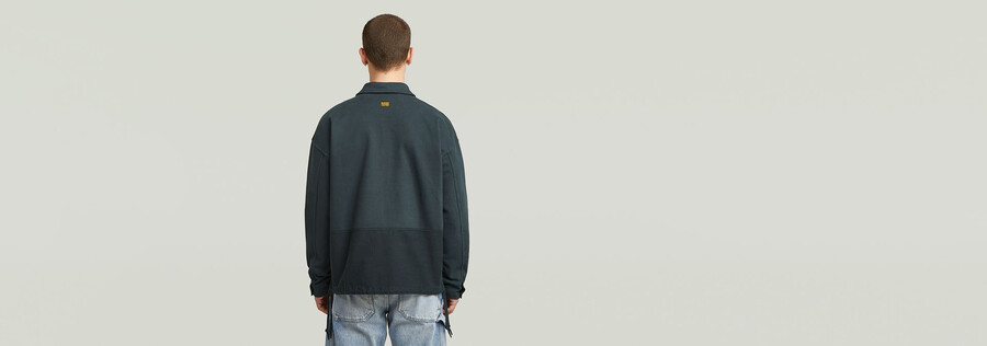 pull ample en mélange de tissus lavés