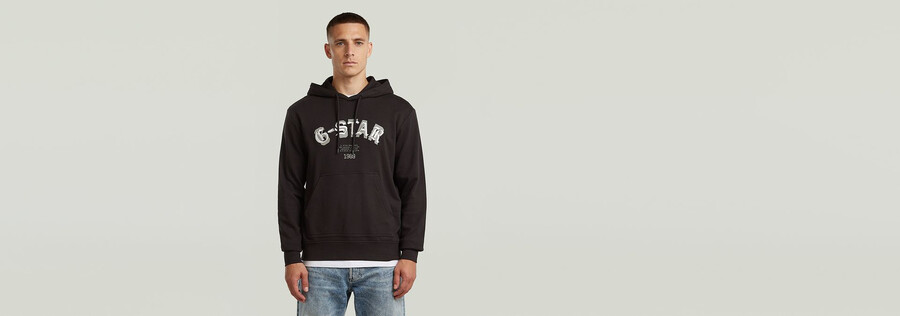 sweat à capuche avec logo brodé hb