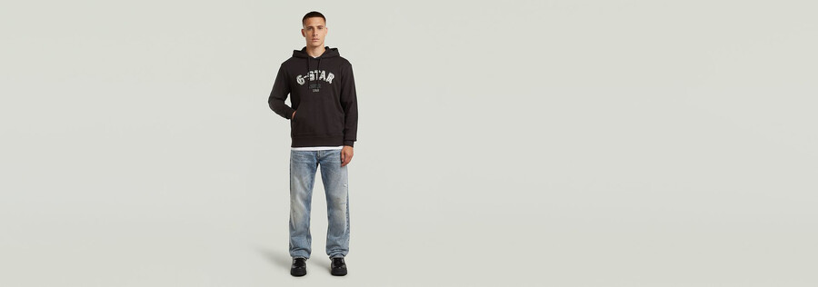 sweat à capuche avec logo brodé hb