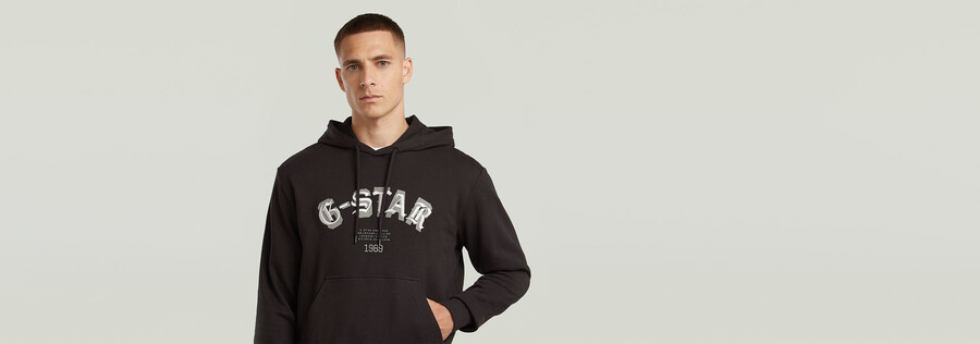 sweat à capuche avec logo brodé hb