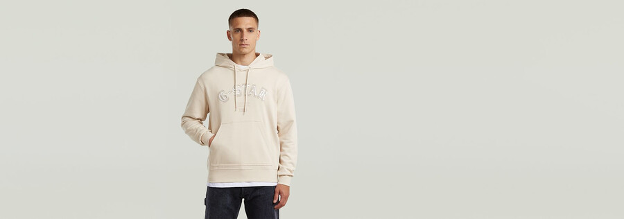 sweat à capuche avec logo brodé hb