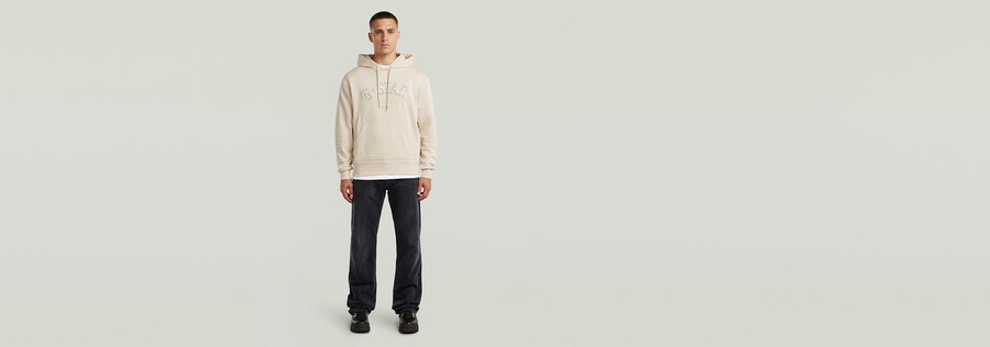 sweat à capuche avec logo brodé hb