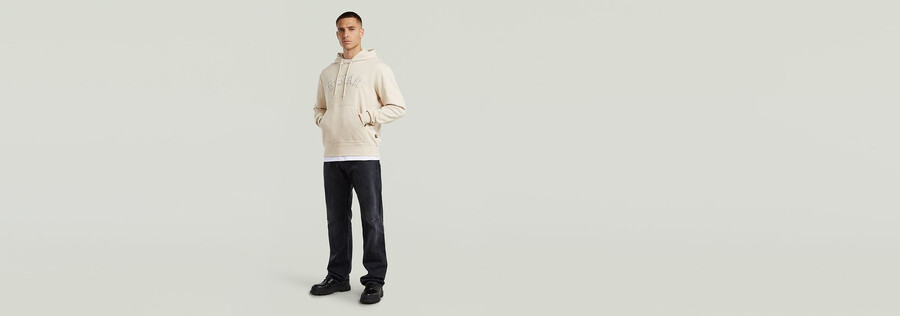 sweat à capuche avec logo brodé hb