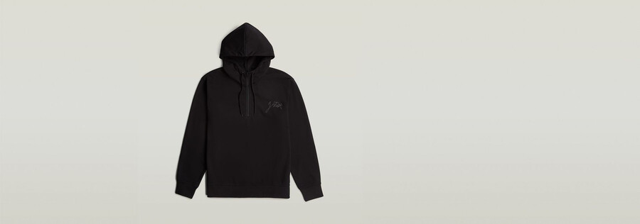 sweat à capuche zippé à demi-écriture
