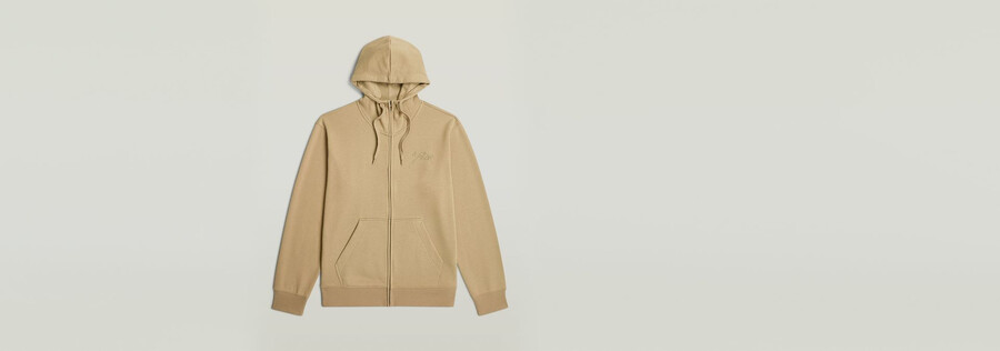 sweat à capuche zippé avec inscription