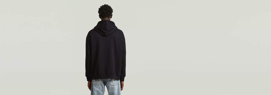 sweat à capuche décontracté à motifs déclaboussures de texte
