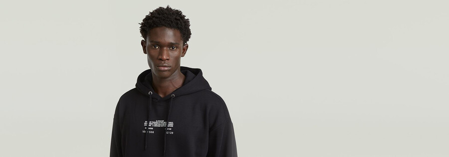 sweat à capuche décontracté à motifs déclaboussures de texte