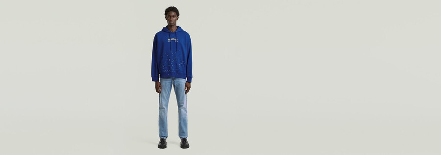 sweat à capuche décontracté à motifs déclaboussures de texte
