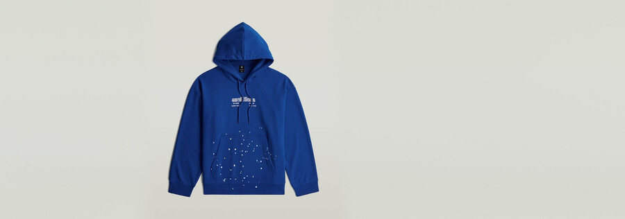 sweat à capuche décontracté à motifs déclaboussures de texte