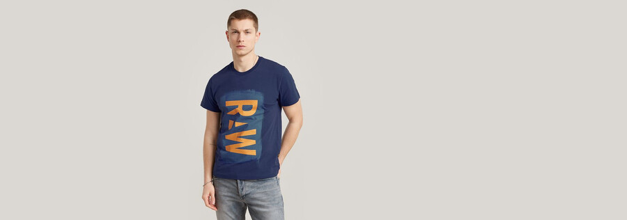 t-shirt graphique raw peint