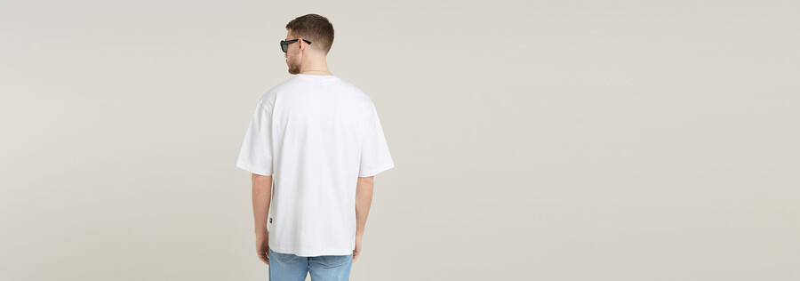 t-shirt à logo old skool dégradé et coupe carrée