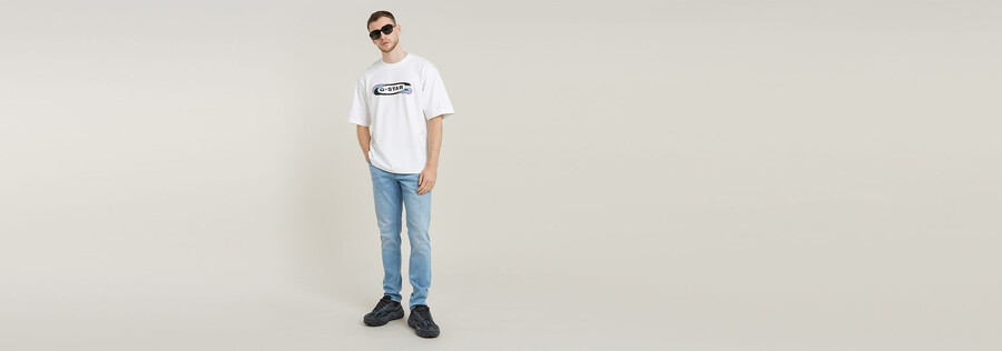 t-shirt à logo old skool dégradé et coupe carrée