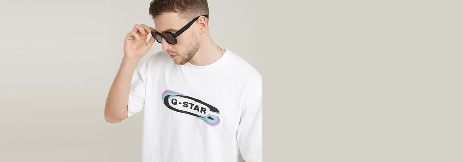 t-shirt à logo old skool dégradé et coupe carrée