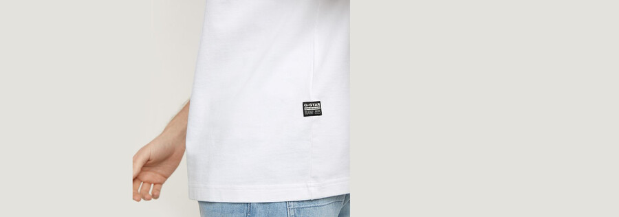t-shirt à logo old skool dégradé et coupe carrée
