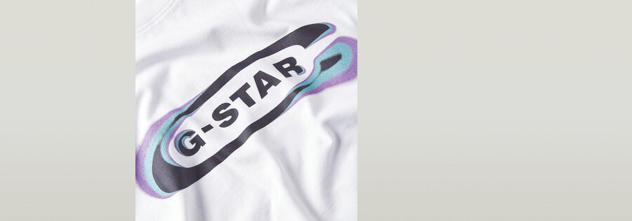 t-shirt à logo old skool dégradé et coupe carrée