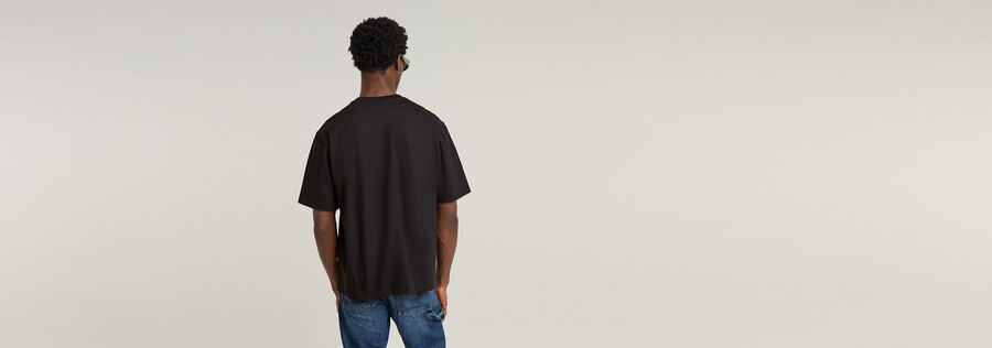 t-shirt à logo old skool dégradé et coupe carrée