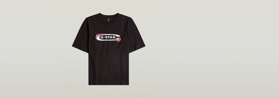 t-shirt à logo old skool dégradé et coupe carrée