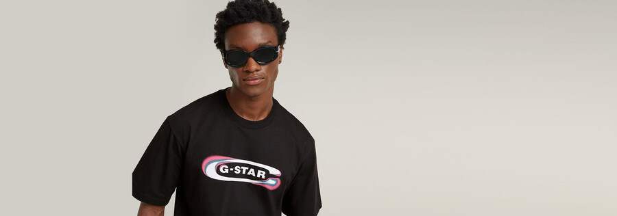 t-shirt à logo old skool dégradé et coupe carrée
