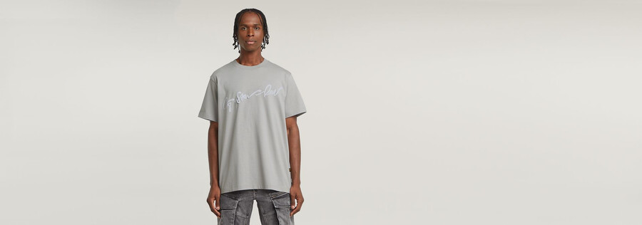 t-shirt ample à logo g-script