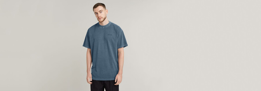 t-shirt ample teint par pigmentation