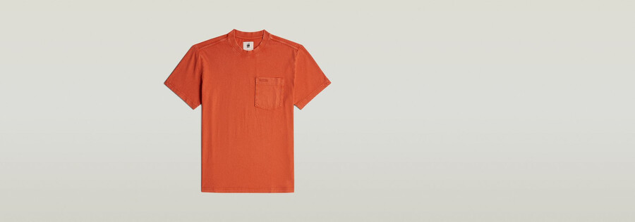t-shirt à poche délavé