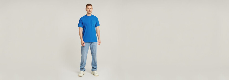 t-shirt à poche délavé