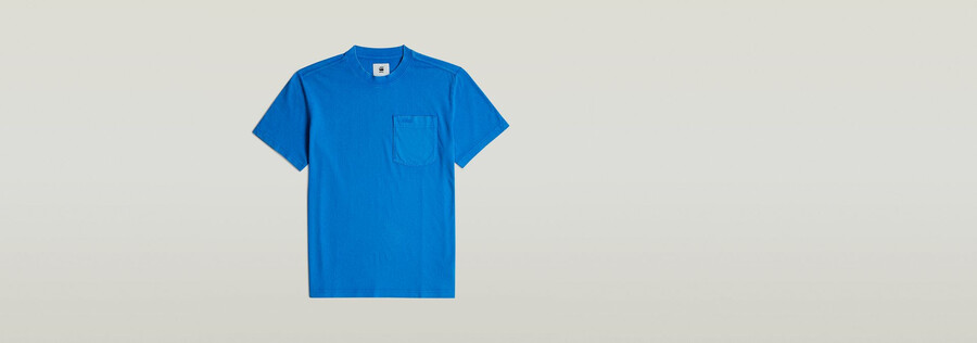 t-shirt à poche délavé
