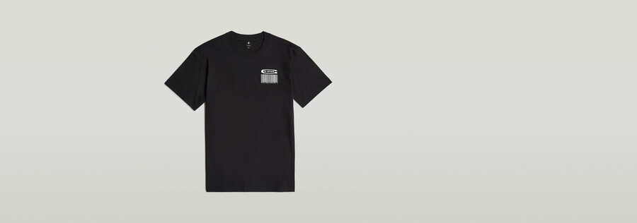 t-shirt ample à motif code-barres au dos