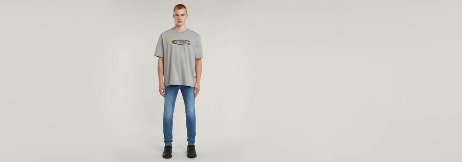 t-shirt boxy à logo old skool color shift