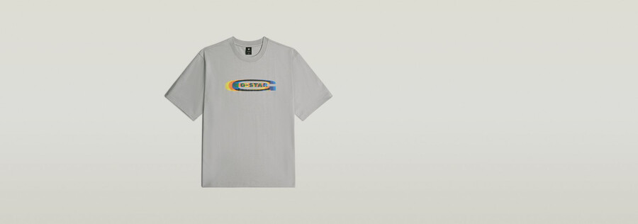 t-shirt boxy à logo old skool color shift