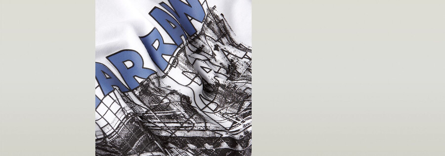 t-shirt ample à motif descalier