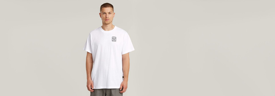t-shirt ample à motif au dos