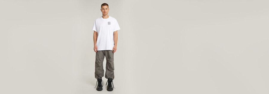 t-shirt ample à motif au dos