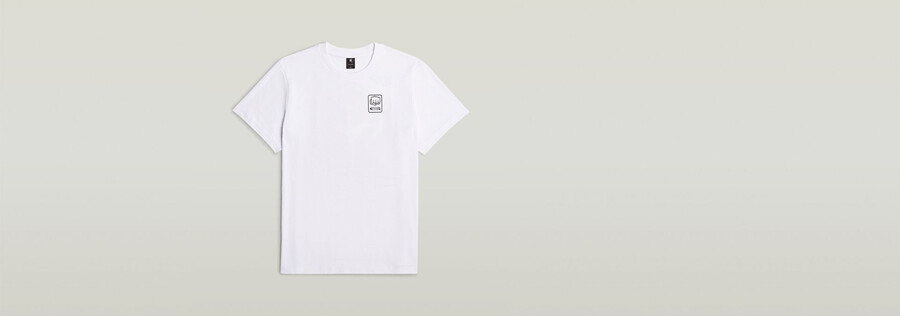 t-shirt ample à motif au dos