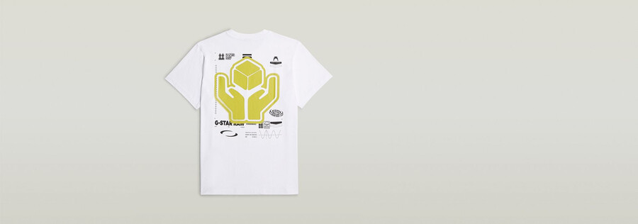 t-shirt ample à motif au dos