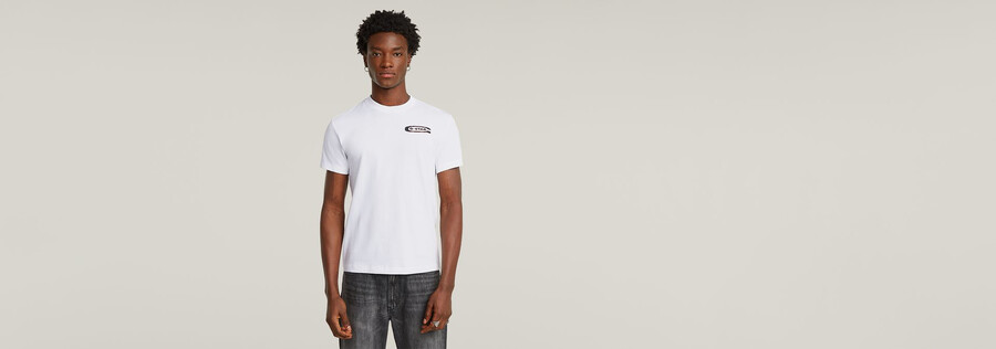 t-shirt à motif darche au dos