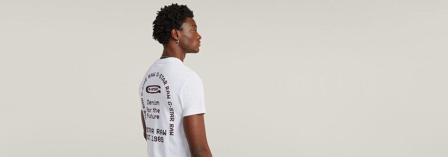 t-shirt à motif darche au dos