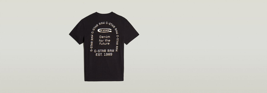t-shirt à motif darche au dos