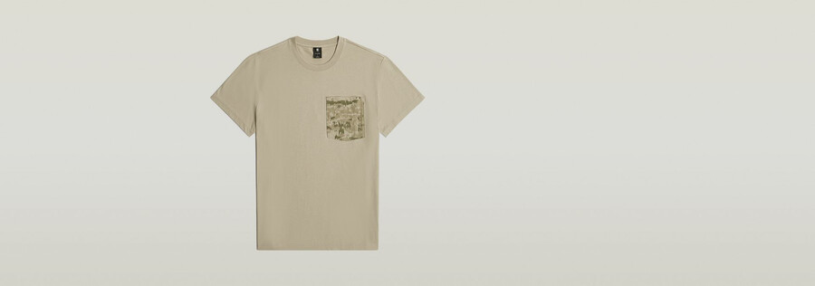 t-shirt à poche camouflage tissé shadow
