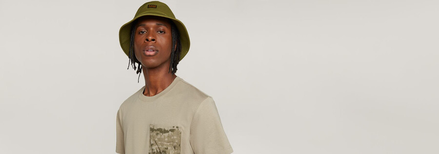 t-shirt à poche camouflage tissé shadow