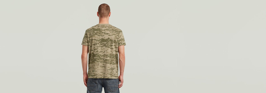 t-shirt à poche camouflage