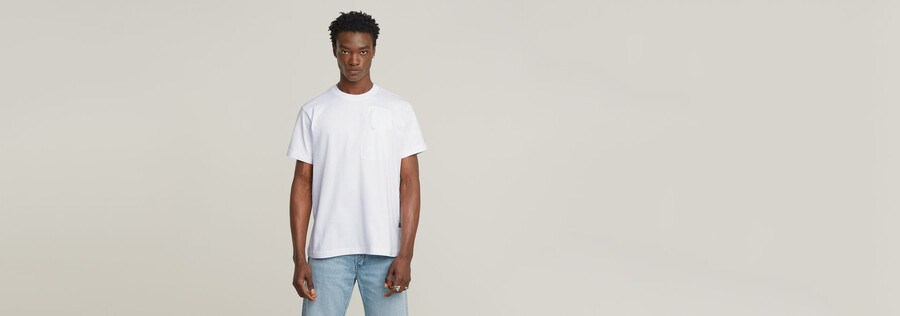 t-shirt ample à poche tissée dextérieur