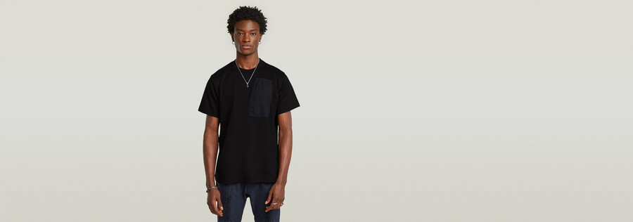 t-shirt ample à poche tissée dextérieur