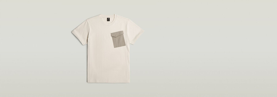 t-shirt à poche en tissu mélangé