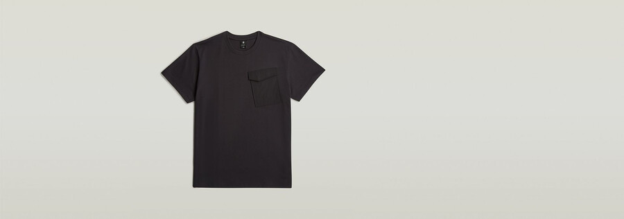 t-shirt à poche en tissu mélangé