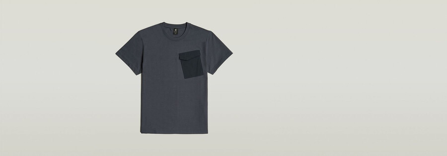t-shirt à poche en tissu mélangé