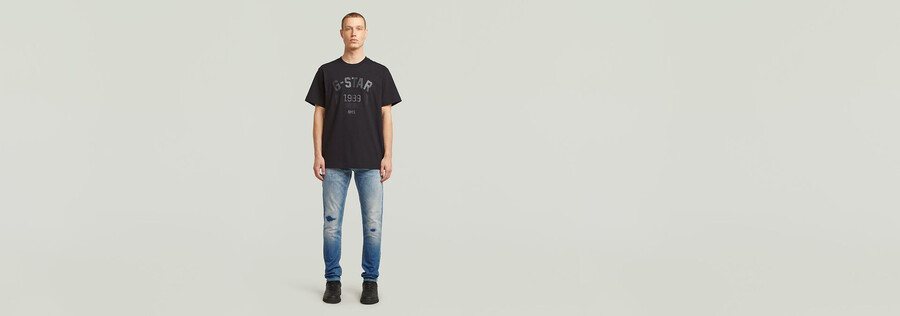 t-shirt ample à motif graphique 89 au dos
