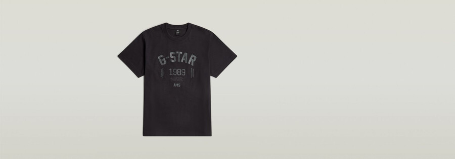 t-shirt ample à motif graphique 89 au dos