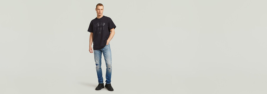 t-shirt ample à motif graphique 89 au dos